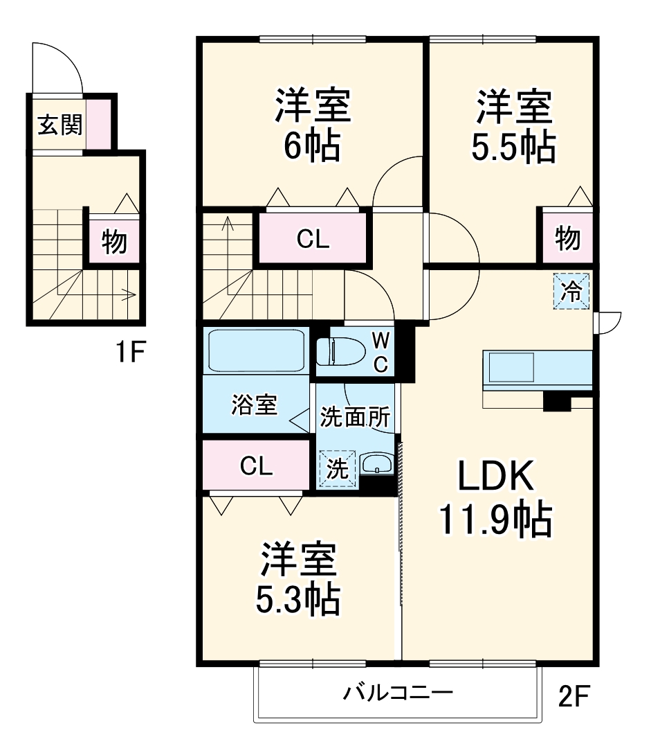 ルミエール B棟の間取り