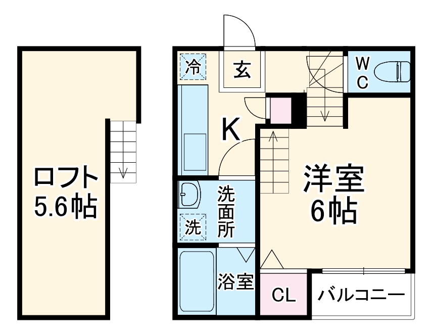 ハーモニーテラス靖国町Ⅲの間取り