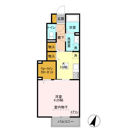 ハピネスⅢ・107号室の間取り