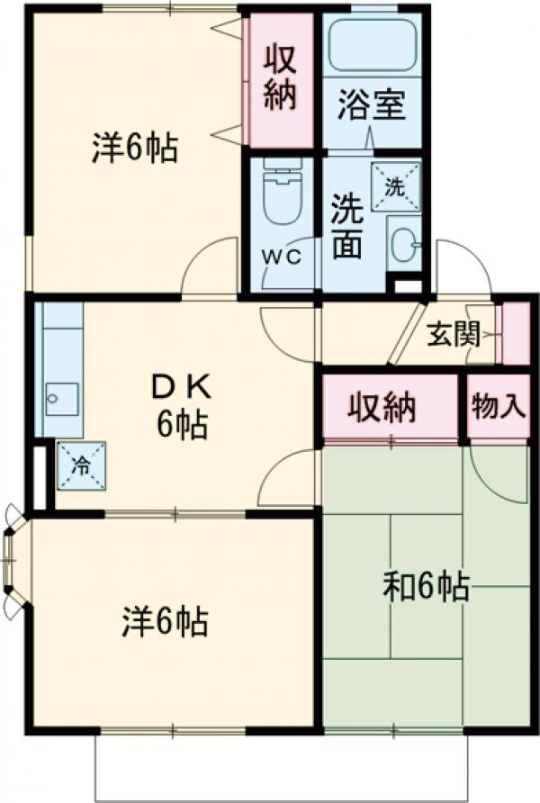 セジュールサンモリA棟の間取り