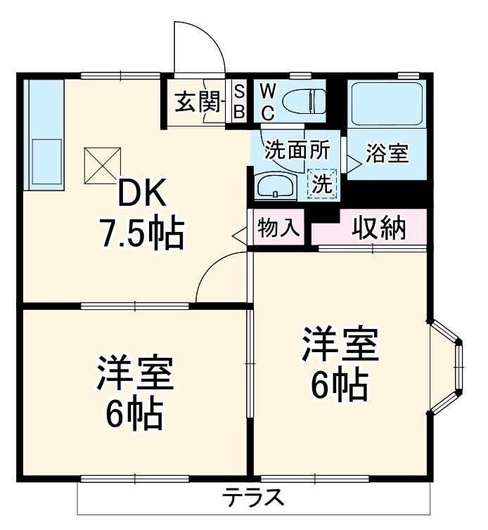 平潟スプリングハイツの間取り