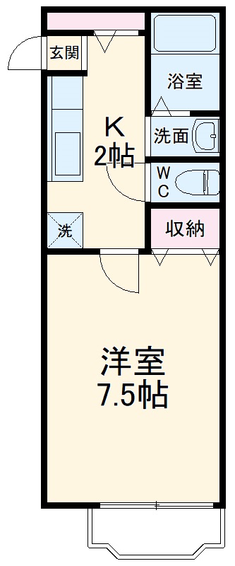 釜利谷東の完工年月(2009年1月)築の賃貸アパートの間取り