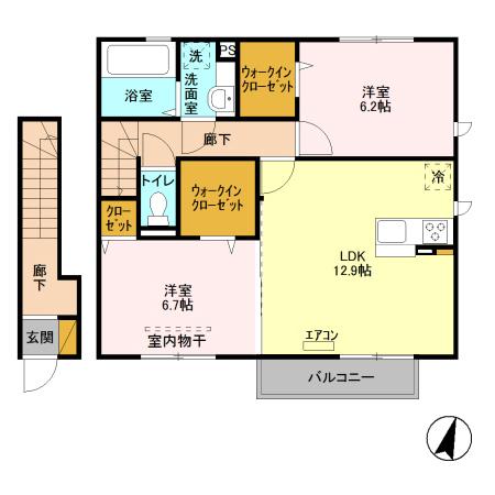 舘の杜 ソレイユA棟の間取り