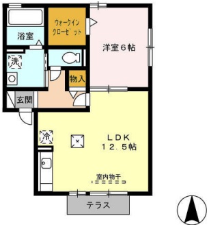 マ メゾン菊住Eの間取り