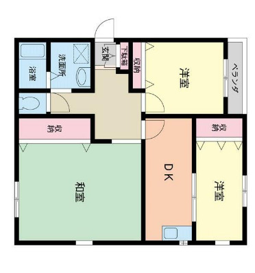 門原ハイツBの間取り