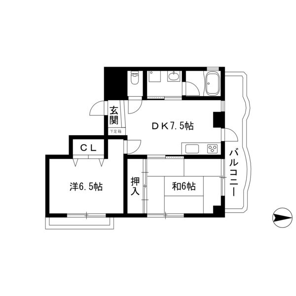 金龍コーポ苗代の間取り
