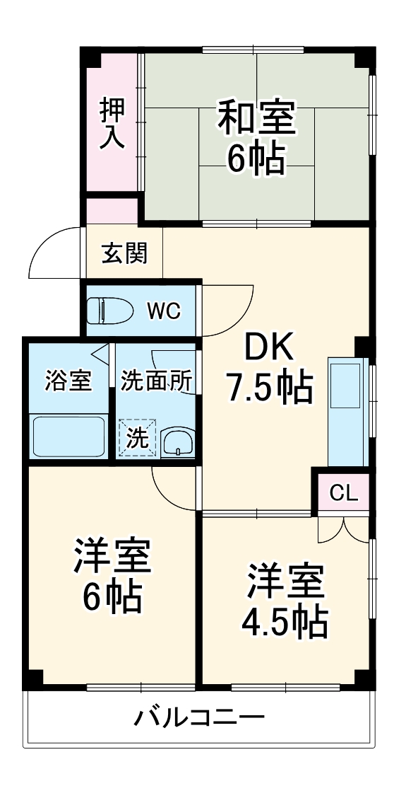 メゾン デ フローラの間取り