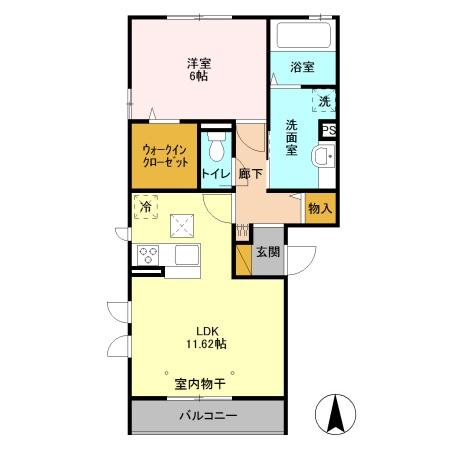 Pixie hollow A棟の間取り