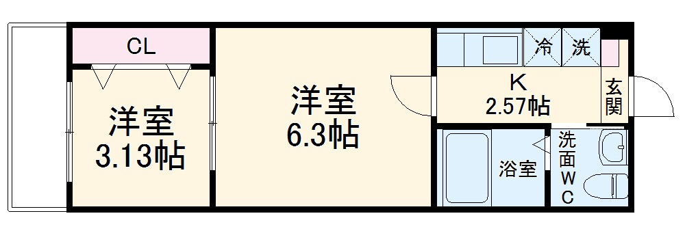 フィオーレ勝田台の間取り
