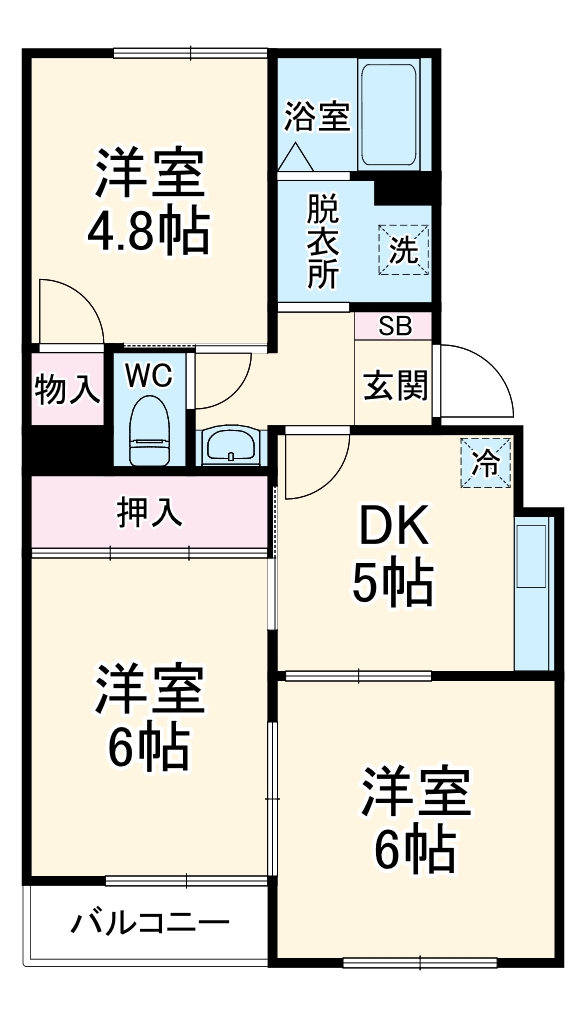 横浜上郷ハイツの間取り