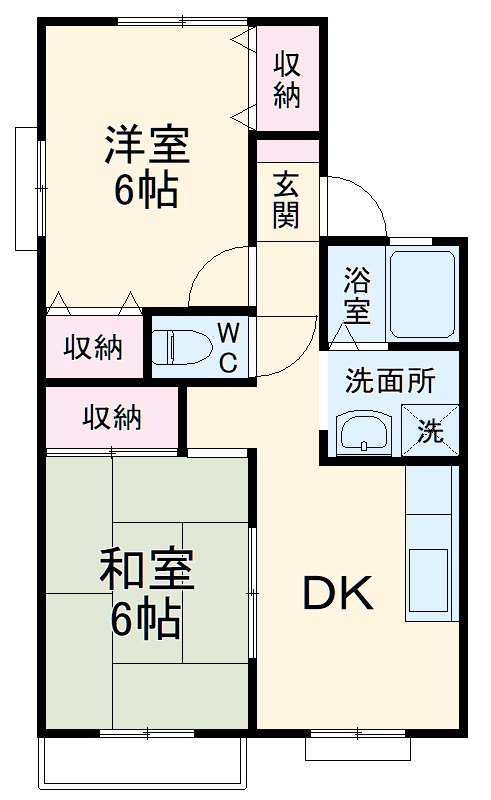グランドール志津Bの間取り