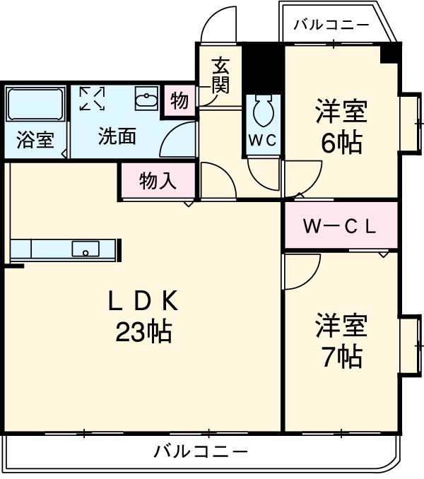 サンシティ畑江通の間取り