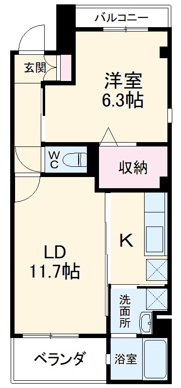 アブニール22の間取り