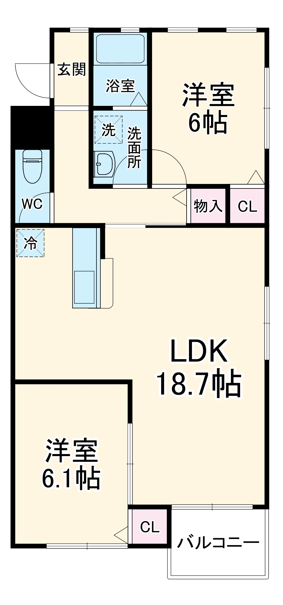 Believe・N2の間取り