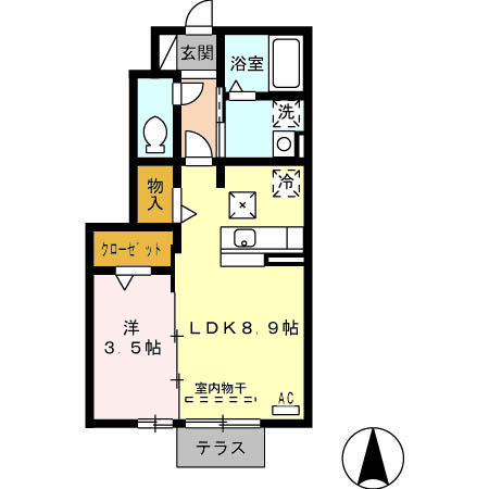 シャトレ中村の間取り