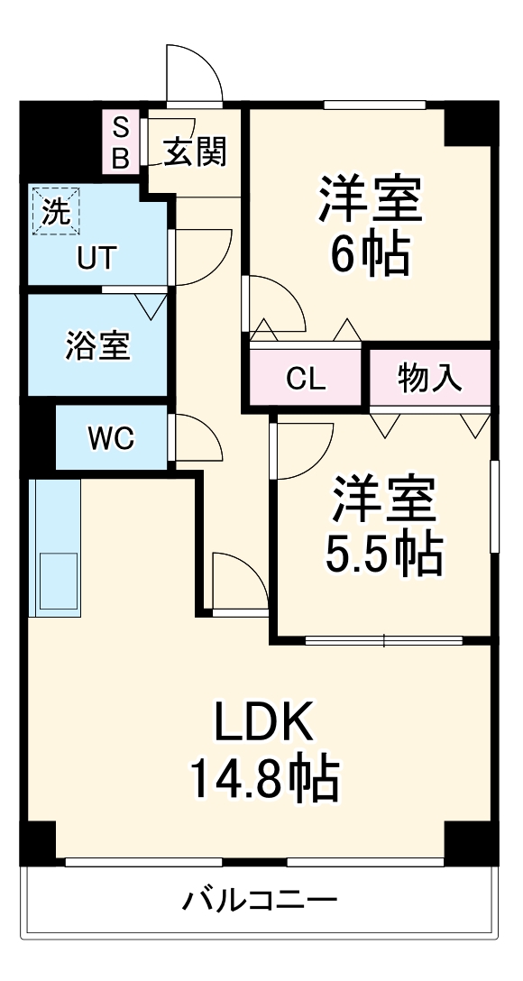 ベルフラワーの間取り