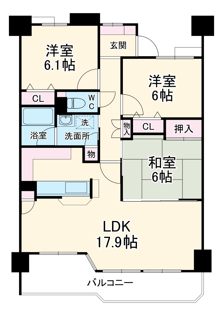 ライオンズガーデン八田の間取り