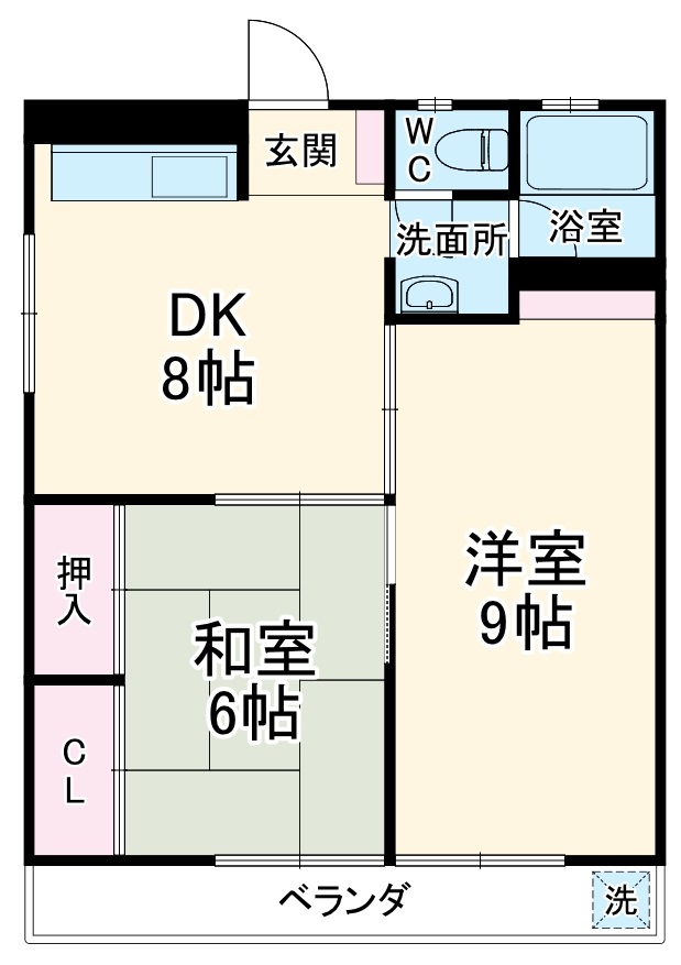 石田ハイツの間取り
