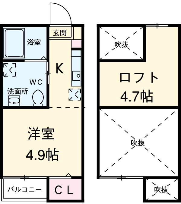 Housing　Complex　T2の間取り