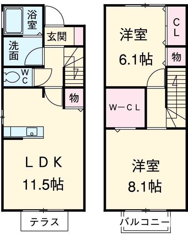キャッツBの間取り