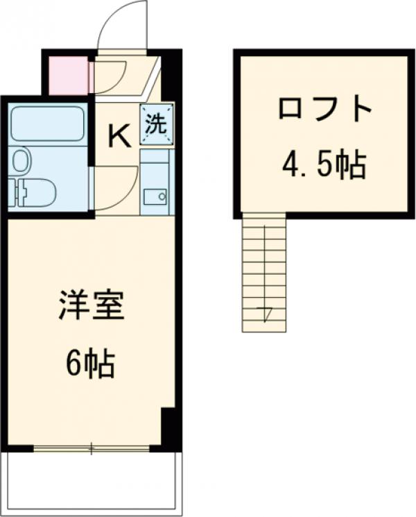 ＪＴテラスハウス五反野・201号室の間取り