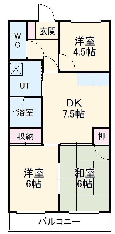 安江ハイツの間取り