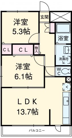 セラーノ平針の間取り