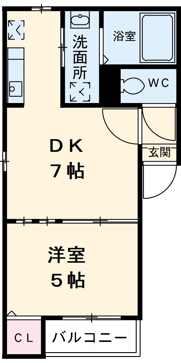 グランコンフォール米野Ⅰの間取り