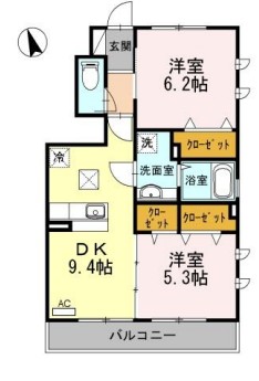 NSハイツⅢの間取り