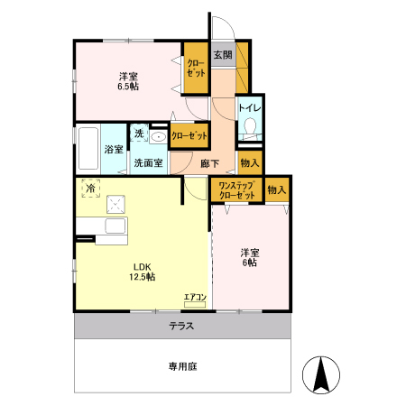 リバーサイドホシノⅥの間取り
