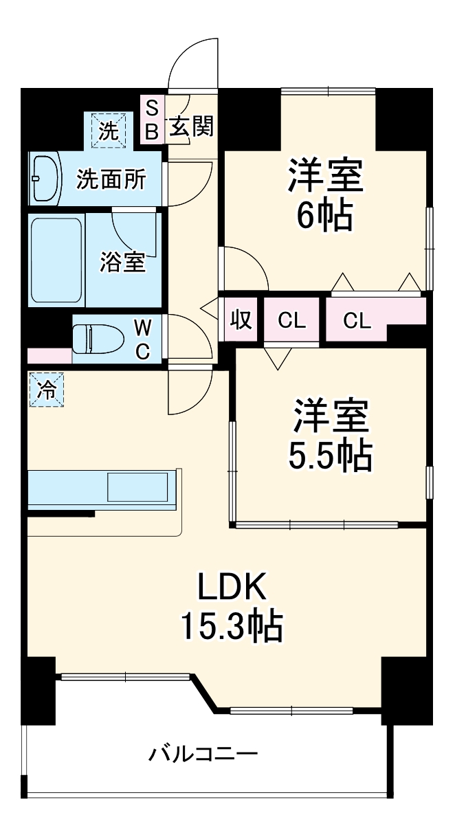 カーサ ジ マーレの間取り