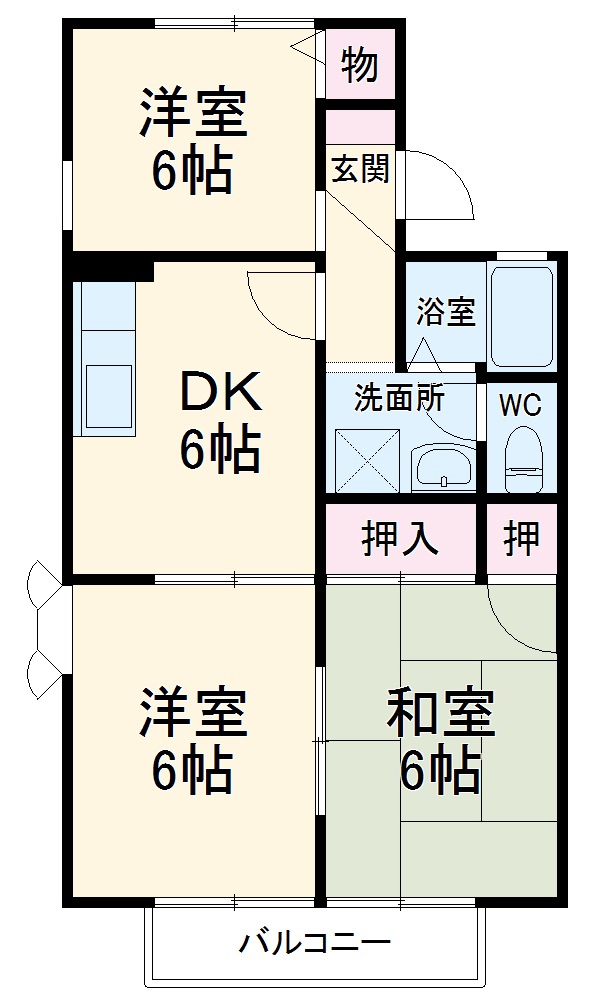 セジュールサンモリC棟の間取り