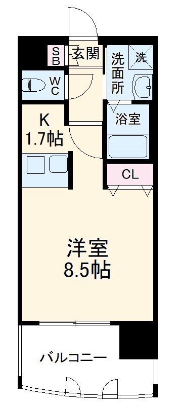 プレサンス名古屋駅前ヴェルロードの間取り