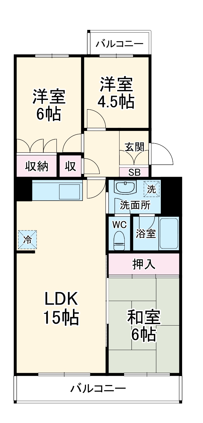 恒陽藤沢マンションの間取り