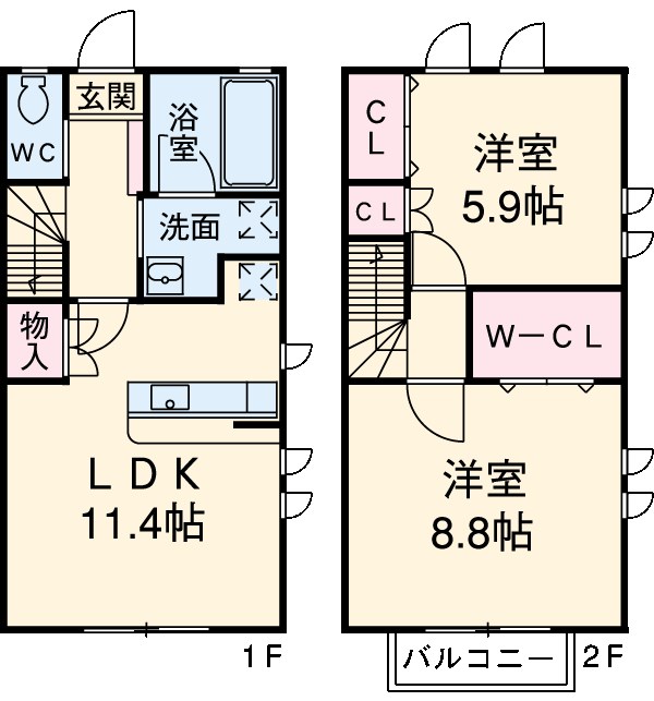 ウィル川宮町の間取り