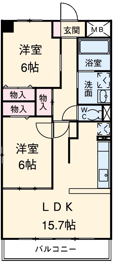 ディアコートKⅢの間取り