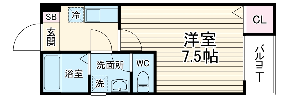 クレフラスト喜多山駅前B棟の間取り