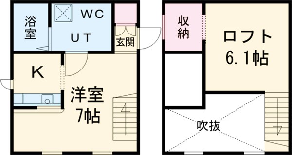 プリマ八田壱番館の間取り