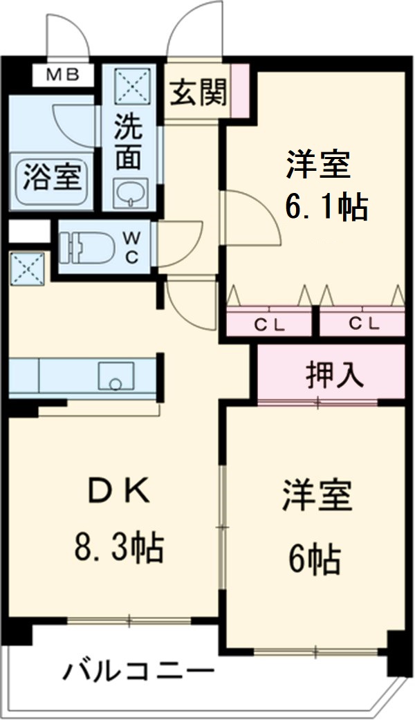 サンシティ名西通の間取り