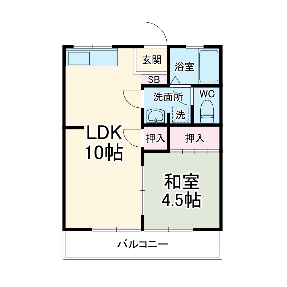ハイツサンローランの間取り