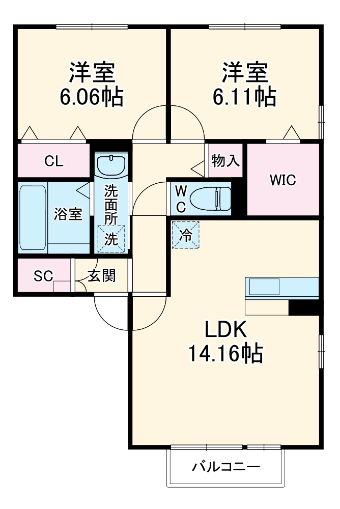 アルカディア永森の間取り