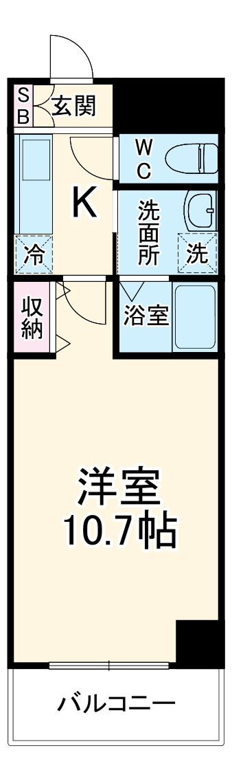 サーティーフォー大山町第14ビルの間取り