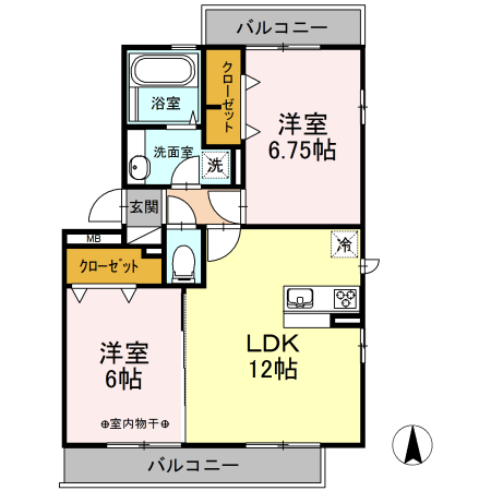 グランパティオDの間取り