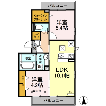 ソシア青井・301号室の間取り