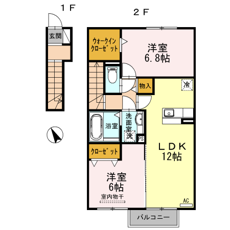 ウィット竜泉寺 B棟の間取り