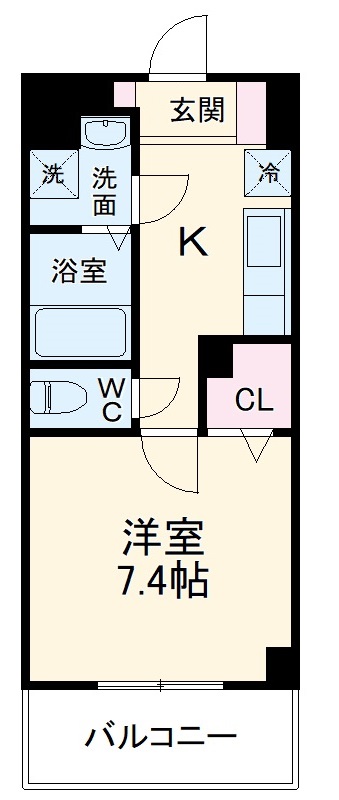 ウェルシー亀島の間取り