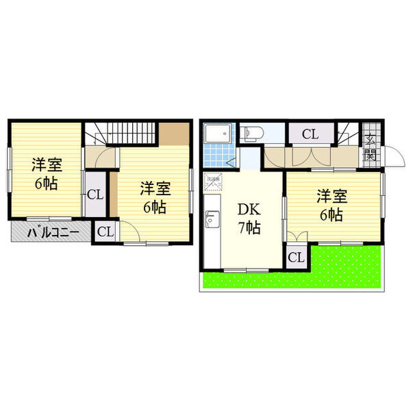 中野新町6丁目貸家の間取り
