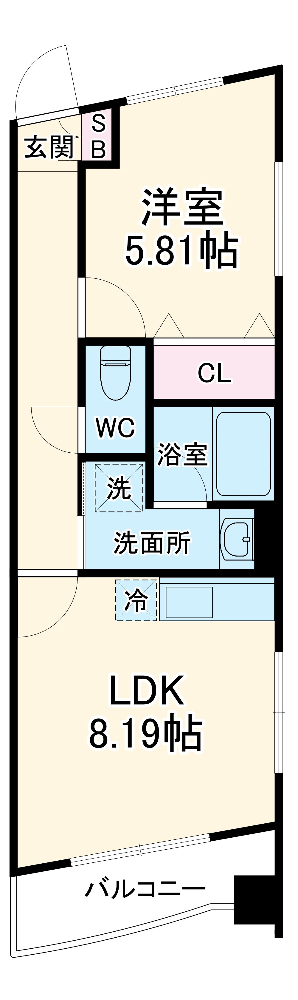 CREST四女子の間取り