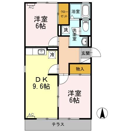 トゥインクルK A棟の間取り