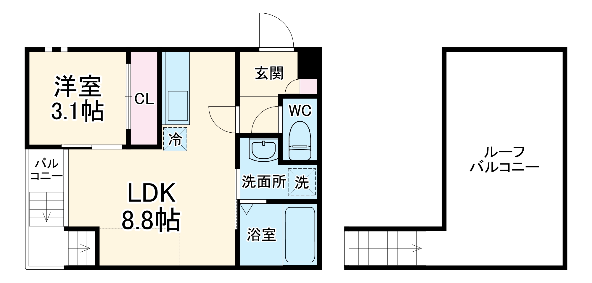 Grandtic Libra浅間町の間取り